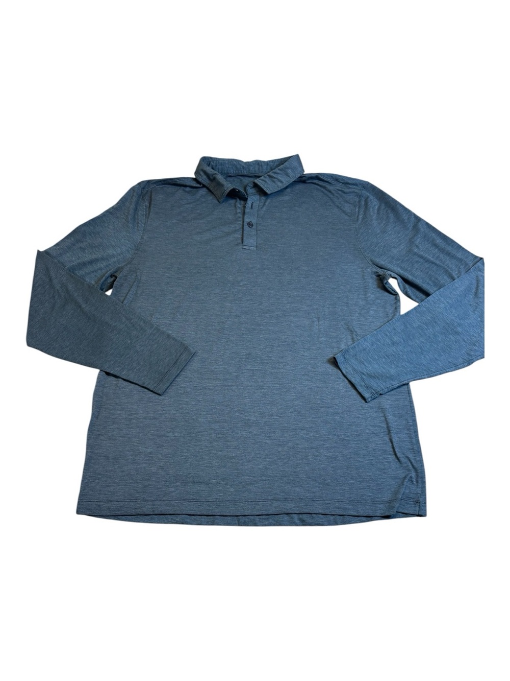 Lululemon Evolution Long Sleeve Polo Men’s XL Blue Heathered Golf Shirt